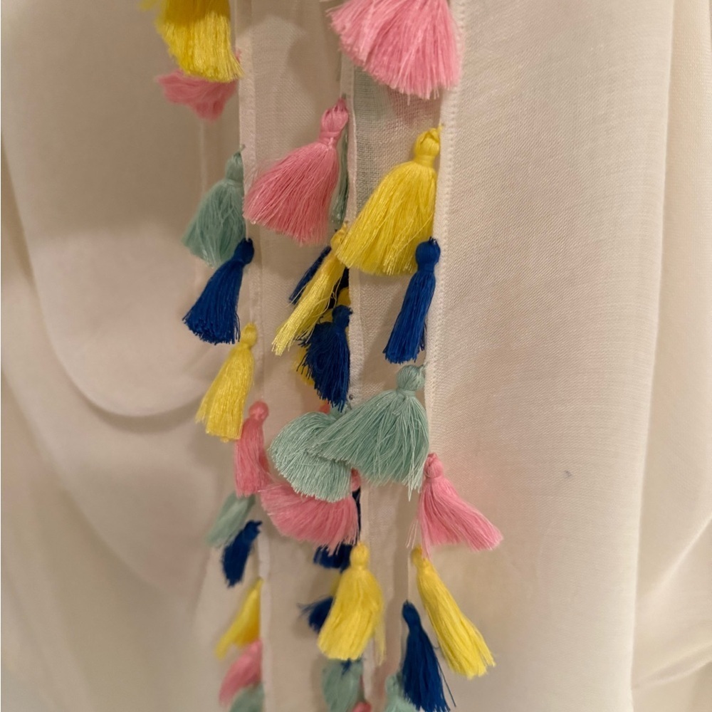 Shopbop Bindya Fiesta Tassel Swim Coverup Size Medium - Picture 5 of 7